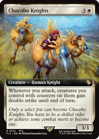 (102) Magic The Gathering Commander: Magic: The Gathering - FINAL FANTASY: Extras Single: Chocobo Knights  Rare