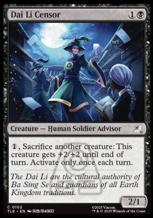 (102) Magic The Gathering Magic: The Gathering | Avatar: The Last Airbender: Eternal Single: Dai Li Censor  Common