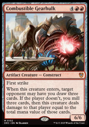 (102) Magic The Gathering Commander: Aetherdrift Single: Combustible Gearhulk  Mythic