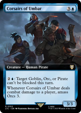 (102) Magic The Gathering Commander: The Lord of the Rings: Tales of Middle-earth: Extras Single: Corsairs of Umbar  Rare