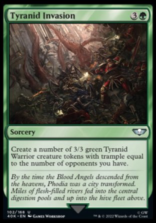 (102) Magic The Gathering Universes Beyond: Warhammer 40000 Single: Tyranid Invasion  Uncommon