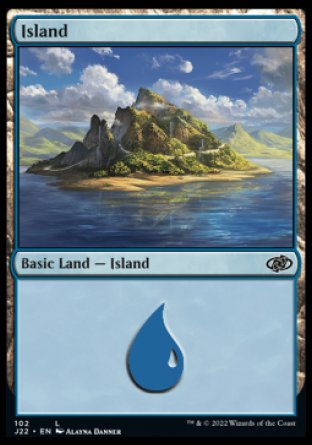 (102) Magic The Gathering Jumpstart 2022 Single: Island (V.2)  Land