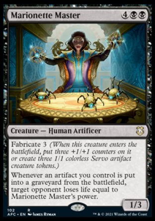 (102) Magic The Gathering Commander: Adventures in the Forgotten Realms Single: Marionette Master  Rare