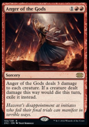 (102) Magic The Gathering Double Masters 2022 Single: Anger of the Gods  Rare