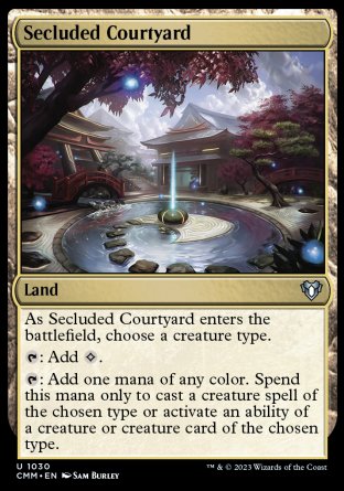 (1030) Magic The Gathering Commander Masters: Extras Single: Secluded Courtyard  Uncommon