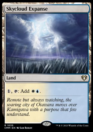 (1035) Magic The Gathering Commander Masters: Extras Single: Skycloud Expanse  Rare