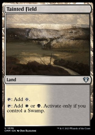 (1039) Magic The Gathering Commander Masters: Extras Single: Tainted Field  Uncommon