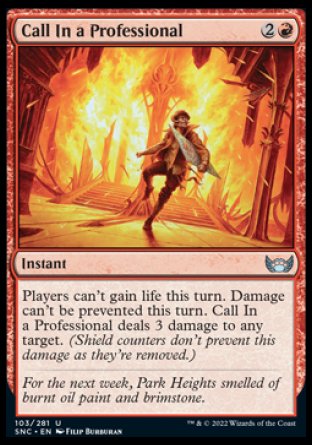 (103) Magic The Gathering Streets of New Capenna Single: Call In a Professional  Uncommon