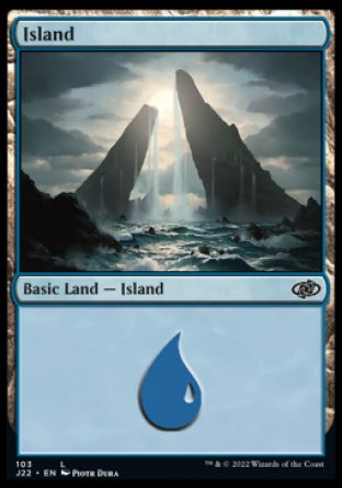 (103) Magic The Gathering Jumpstart 2022 Single: Island (V.3)  Land