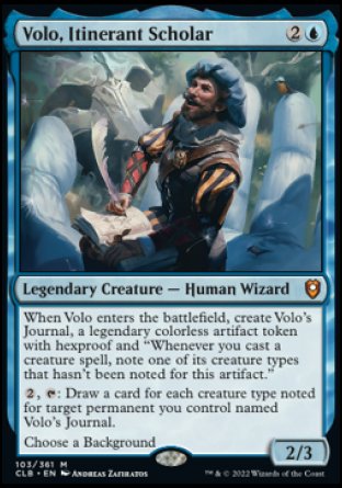 (103) Magic The Gathering Commander Legends: Battle for Baldur's Gate Single: Volo, Itinerant Scholar  Mythic
