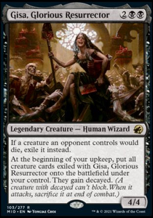 (103) Magic The Gathering Innistrad: Midnight Hunt Single: Gisa, Glorious Resurrector Holo Rare