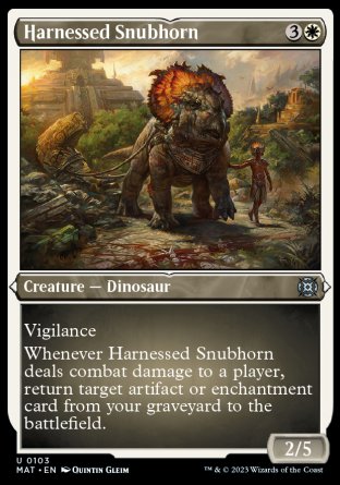 (103) Magic The Gathering March of the Machine: The Aftermath: Extras Single: Harnessed Snubhorn (V.2) Holo Uncommon