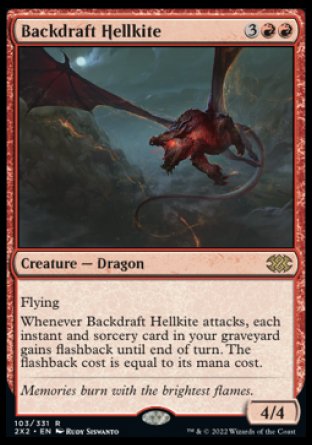 (103) Magic The Gathering Double Masters 2022 Single: Backdraft Hellkite Holo Rare