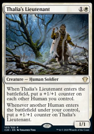 (103/322) Magic The Gathering Commander: Ikoria Single: Thalia's Lieutenant  Rare