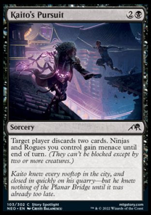 (103) Magic The Gathering Kamigawa: Neon Dynasty Single: Kaito's Pursuit  Common