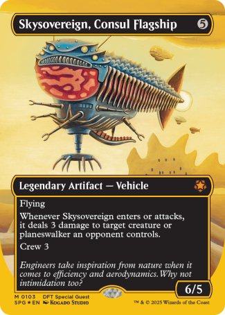 (103) Magic The Gathering Special Guests Single: Skysovereign, Consul Flagship (Gold) Holo Mythic