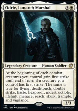 (103) Magic The Gathering Commander: Dominaria United Single: Odric, Lunarch Marshal  Rare