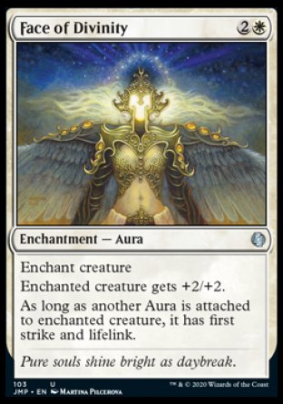 (103) Magic The Gathering Jumpstart Single: Face of Divinity  Uncommon