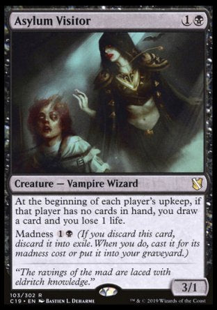 (103) Magic The Gathering Commander 2019 Single: Asylum Visitor Holo Rare