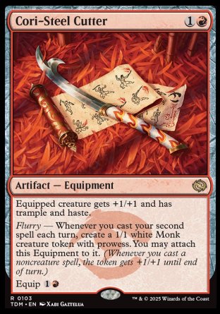 (103) Magic The Gathering Tarkir: Dragonstorm: Promos Single: Cori-Steel Cutter (V.2)  Holo Rare