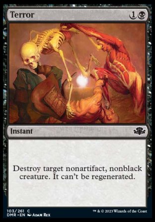 (103) Magic The Gathering Dominaria Remastered Single: Terror Holo Common