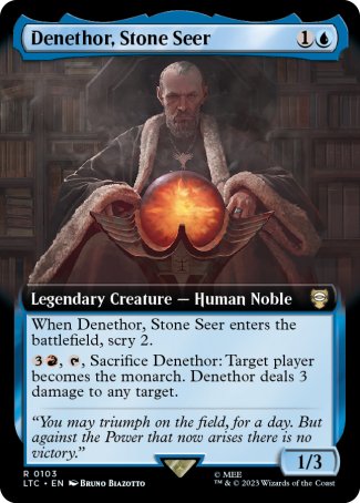 (103) Magic The Gathering Commander: The Lord of the Rings: Tales of Middle-earth: Extras Single: Denethor, Stone Seer  Rare