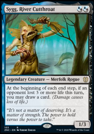 (103) Magic The Gathering Commander: Zendikar Rising Single: Sygg, River Cutthroat  Rare