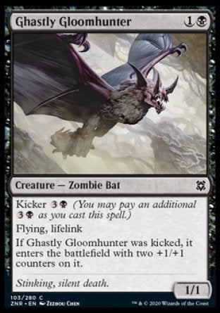 (103/280) Magic The Gathering Zendikar Rising Single: Ghastly Gloomhunter  Common