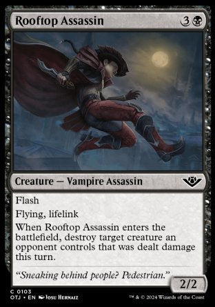 (103) Magic The Gathering Outlaws of Thunder Junction Single: Rooftop Assassin  Common