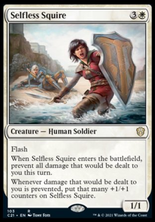 (103) Magic The Gathering Commander: Strixhaven Single: Selfless Squire  Rare