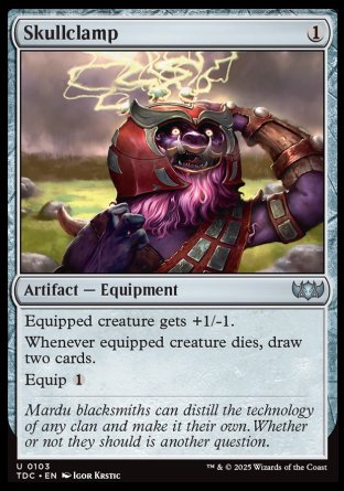 (103) Magic The Gathering Commander: Tarkir: Dragonstorm Single: Skullclamp  Uncommon