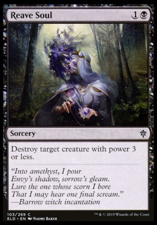 (103/269) Magic The Gathering Throne of Eldraine Single: Reave Soul Holo Common