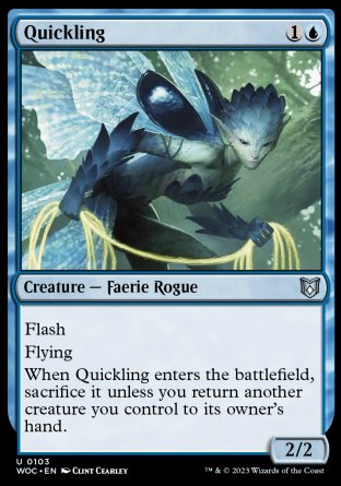 (103) Magic The Gathering Commander: Wilds of Eldraine Single: Quickling  Uncommon