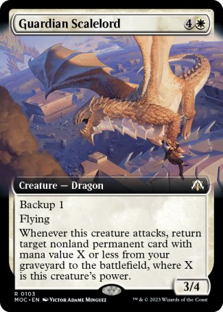 (103) Magic The Gathering Commander: March of the Machine: Extras Single: Guardian Scalelord  Rare