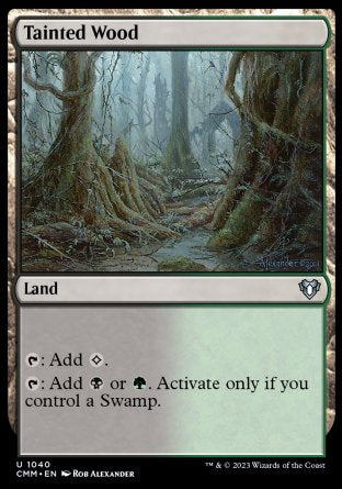 (1040) Magic The Gathering Commander Masters: Extras Single: Tainted Wood  Uncommon