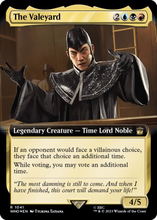(1041) Magic The Gathering Universes Beyond: Doctor Who: Extras Single: The Valeyard (V.3)  Rare
