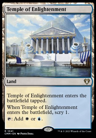 (1041) Magic The Gathering Commander Masters: Extras Single: Temple of Enlightenment Holo Rare