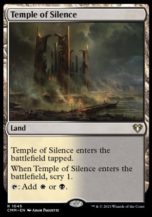 (1045) Magic The Gathering Commander Masters: Extras Single: Temple of Silence  Rare
