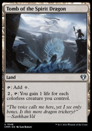 (1048) Magic The Gathering Commander Masters: Extras Single: Tomb of the Spirit Dragon Holo Uncommon