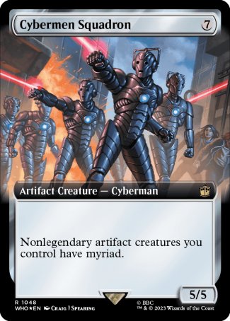 (1048) Magic The Gathering Universes Beyond: Doctor Who: Extras Single: Cybermen Squadron (V.3) Holo Rare