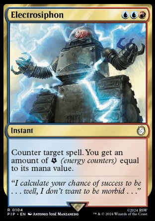 (104) Magic The Gathering Universes Beyond: Fallout Single: Electrosiphon  Holo Rare