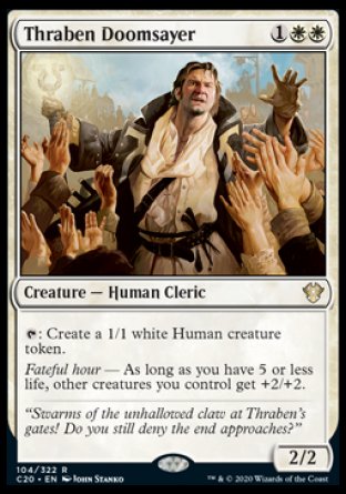 (104/322) Magic The Gathering Commander: Ikoria Single: Thraben Doomsayer  Rare