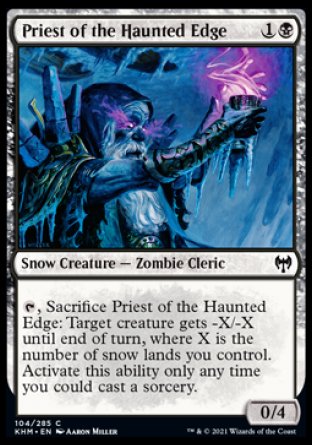 (104/285) Magic The Gathering Kaldheim Single: Priest of the Haunted Edge  Common