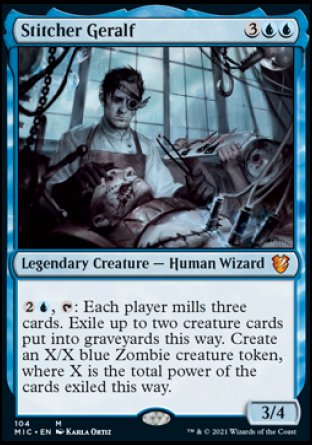 (104) Magic The Gathering Commander: Innistrad: Midnight Hunt Single: Stitcher Geralf Holo Mythic