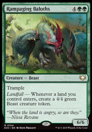 (104) Magic The Gathering Commander: Edge of Eternities Single: Rampaging Baloths  Rare