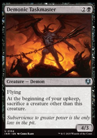 (104) Magic The Gathering Innistrad Remastered Single: Demonic Taskmaster Holo Uncommon