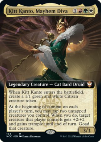 (104) Magic The Gathering Commander: Streets of New Capenna: Extras Single: Kitt Kanto, Mayhem Diva (V.1)  Mythic