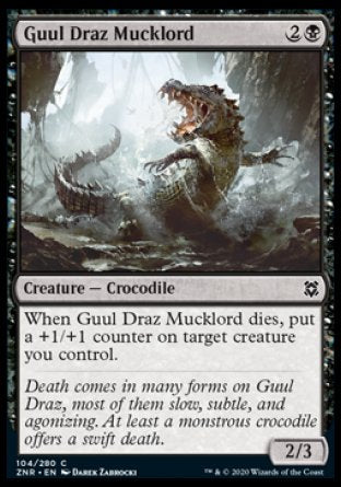 (104/280) Magic The Gathering Zendikar Rising Single: Guul Draz Mucklord Holo Common