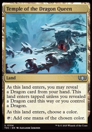 (104) Magic The Gathering Commander: Tarkir: Dragonstorm Single: Temple of the Dragon Queen  Uncommon