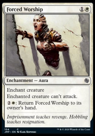 (104) Magic The Gathering Jumpstart Single: Forced Worship  Common
